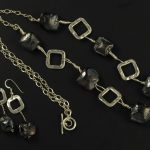 “Coal Mine” Necklace and Earrings